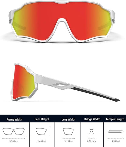 BEACOOL Polarized Running Sunglasses for Men Women UV400 Protection TR90 Sport Sunglasses for Fishing Cycling Baseball