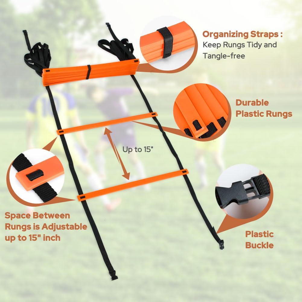 GHB Pro Agility Ladder 12 Rung 20ft 2 Pack