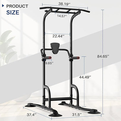 BangTong&Li Power Tower, Pull Up Bar Dip Station/Stand for Home Gym Strength Training Workout Equipment