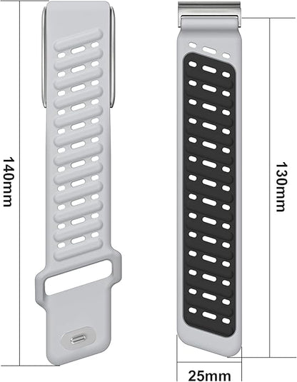 VeveXiao Rugged Comfort Silicone Wristband Compatible with WHOOP 5 | Whoop MG Band, Durable Soft Silicone Sports Loop Replacement Bands for Men Women with Metal Frame Connector