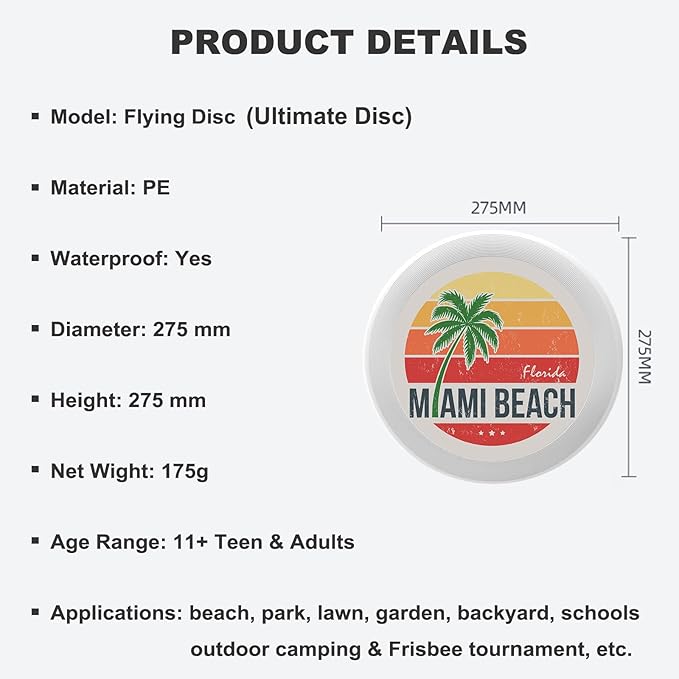 Rainbow Flower Outdoor Flying Disc Abstract Colorful Floral Ultimate Disc 175g for Boys Girls Men Women Birthday Christmas