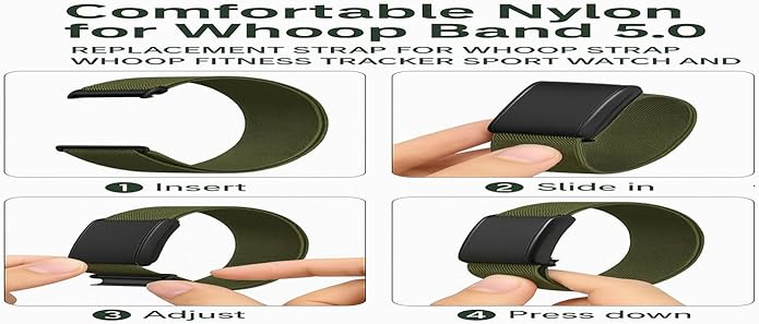 EDUFRO HANDMADE PLUSH GIFTS & HEARTFELT MESSAGES Comfortable Nylon Replacement Strap for Fitness Tracker Sport Watch Band ??Compatible with Whoop Strap 5.0
