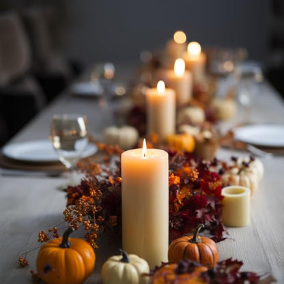 2.8x6 Pillar Candles Set of 6, Unscented Ivory Pillar Candles Bulk, Dripless and Long Clean Burning Pillars Candles, Smokeless Dinner Table Pillar Candles for Wedding, Spa, Aromatherapy, Party