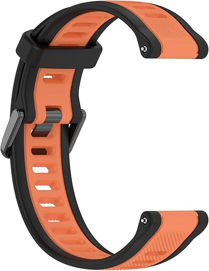 Compatible with Garmin Forerunner 165 Watch Band, 20mm Width Silicone Replacement Bands for Garmin Vivoactive 3 / Vivoactive 5 / Forerunner 55, 245, 645 Music Smartwatch