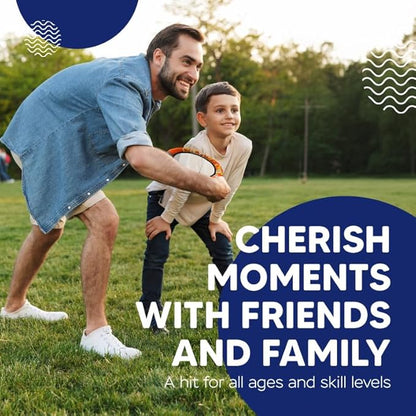 Sunlite Sports Bongo Discs, Ball Paddle Game, Ball Throwing Outdoor Games for Beach, Lawn, Backyard, Camping, Fun Beach Sports Toys, Set of 2