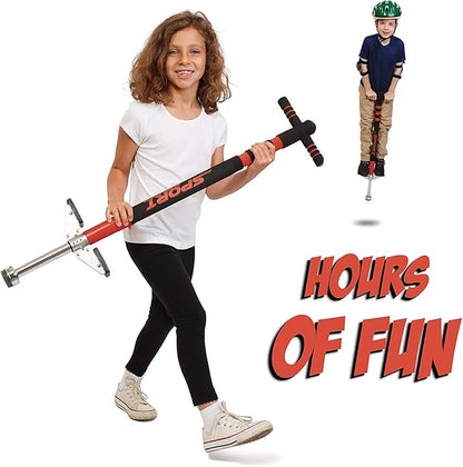New Bounce Pogo Stick for Kids - Pogo Sticks, 40 to 80 Lbs - Sport Edition, Quality, Easy Grip, PogoStick for Hours of Wholesome Fun