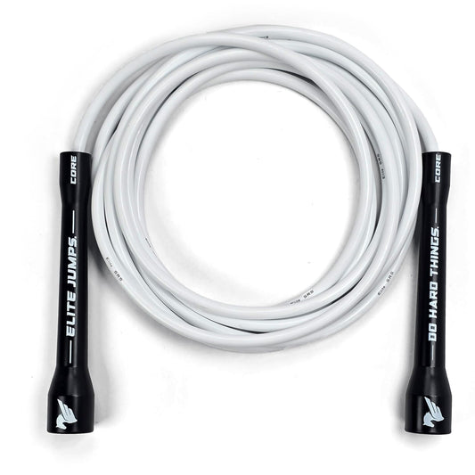 Elite Jumps 6mm PVC Jump Rope, Adjustable Skipping Rope, Black - 5" Handles