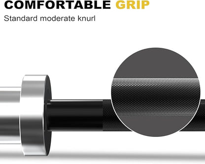 POWER GUIDANCE Chrome Olympic Barbell Bar, 2 Inch Weight Bar for lifting, Hip Thrusts,Universal Strength Training Bars 4ft/5ft/6ft