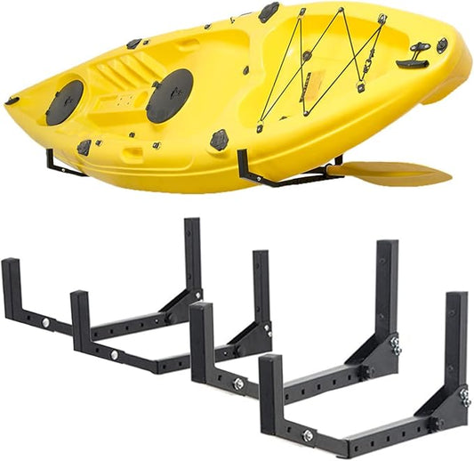 Wallmaster Kayak Storage Hooks Hangers, Adjustable Kayak Garage Storage Rack Wall Mount Heavy Duty