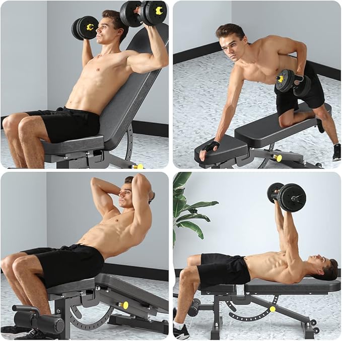 Adjustable Bench, Professional Weight Bench, Incline Flat Decline Sit Up Bench,Dumbbell Stool
