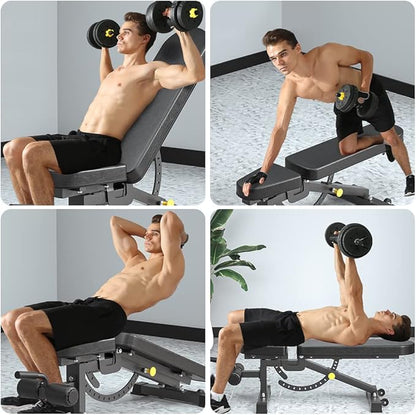 Adjustable Bench, Professional Weight Bench, Incline Flat Decline Sit Up Bench,Dumbbell Stool