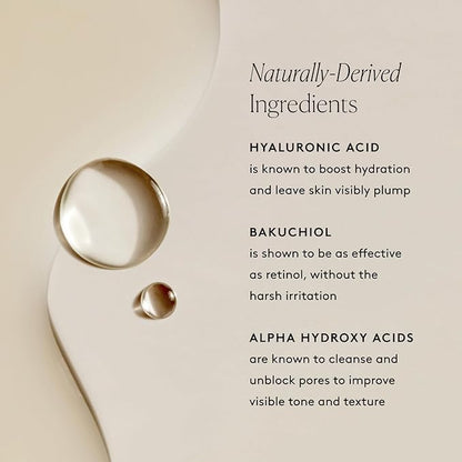 Naked & Thriving Wrinkle-Fighter Set, Includes Renew Resurfacing Night Serum (30 mL) & Illuminate C+ Serum (30 mL), Clinical Results, Dermatologist Loved, Hylauronic Acid & Bakuchiol (Set of 2)