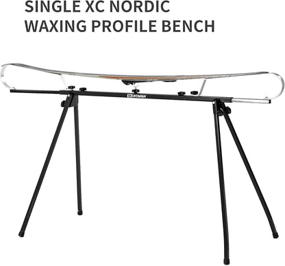 XCMAN Cross Country Nordic Ski Waxing Single Profile Bench Table with Foldable Legs for Traveling,Adjustable Waxing Profile Length 47.2 to 78.7inch
