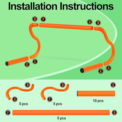 Agility Hurdles Training Equipment - Speed Hurdles and Soccer Cones with Carrying Bag for Soccer, Football, and Track Drills, Ideal for Athletes Speed and Agility Training