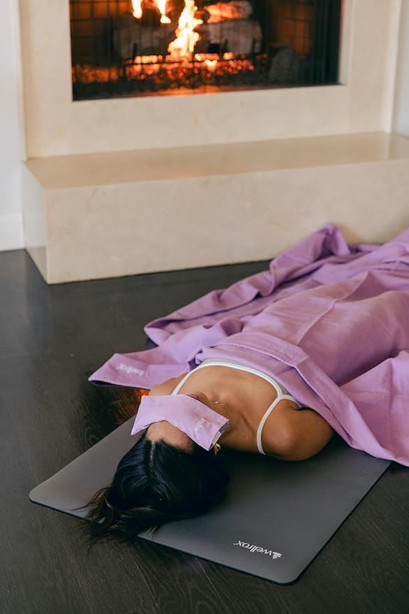 Weighted Eye Pillow - Flaxseeds & Lavender Eye Pillow Weighted for Restorative Yoga, Meditation & Stress Relief (Green, Scented)