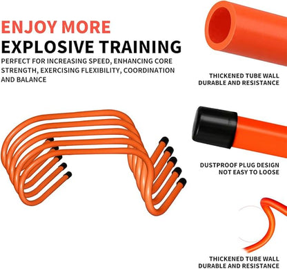 Sports Speed Hurdles Training Speed Agility Hurdles with 10 Marker Cone for Soccer Basketball