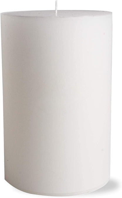 TAG Chapel 4X6 White Pillar Paraffin Wax Candle Unscented Drip-Free Long Burning 130 Hours for Home Decor Wedding Parties 4x6 White