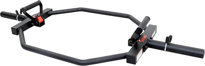 Sunny Health & Fitness Strength Training Olympic Hex Bar Barbell, High Load Capacity, Swivel Handles, Safety Clips, Knurled Handles for Deadlifts, Shoulder Presses, Shrugs, Back Rows, Weightlifting