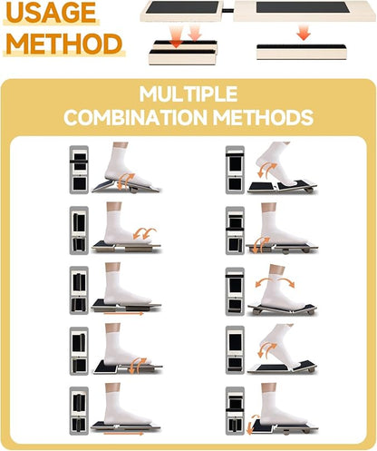 Sidekick Ankle Board,2PCS Blackboard Foot Trainer Single-Leg Balance Board Ankle Strengthener Foot Balance Trainer Exerciser for Sprains,Posture Correction,Intensive Training-Portable Bag