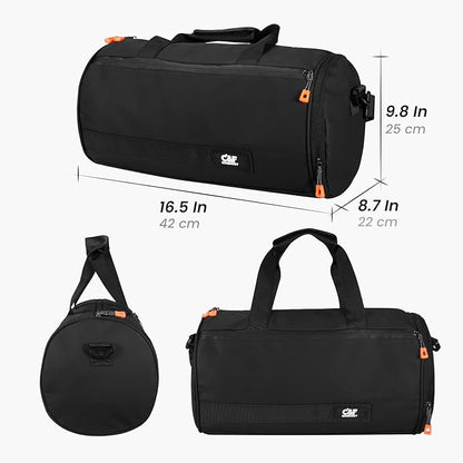 C&F BOGMOST Small Travel Duffel Bag,Compact Sports Small Gym Bag with Shoes Compartment,Lightweight Duffel Bag for Men & Women,Personal Item Travel Bag Weekender Bags for Travel Sports Gym -Black