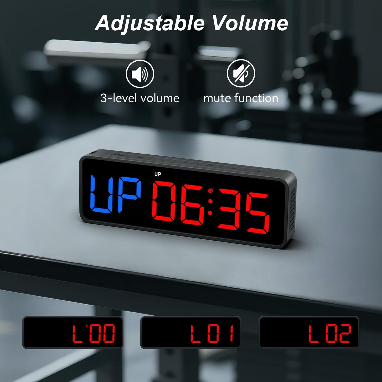 Acedeck Portable Gym Timer Clock: Fitness Digital Clock with Strong Magnet