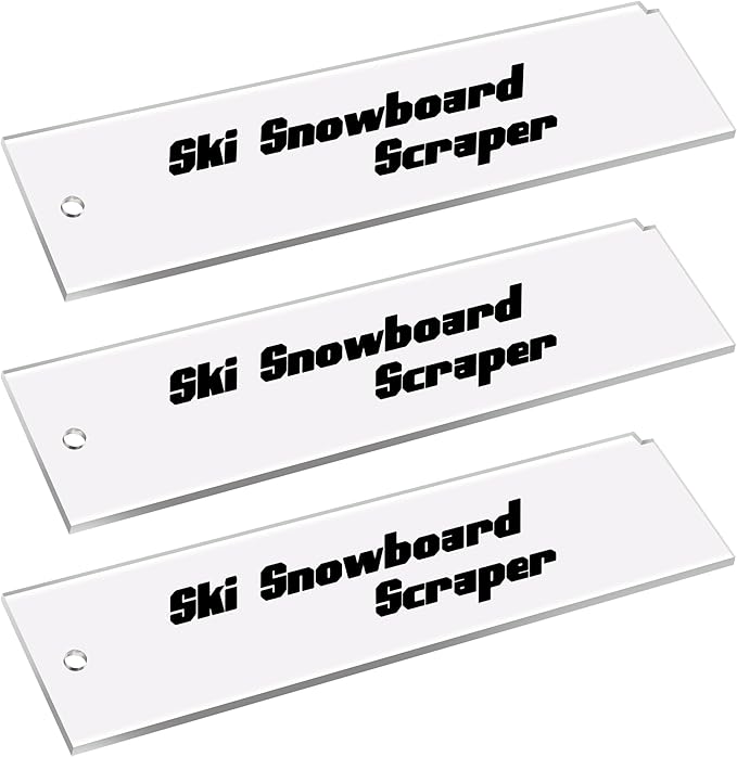 Snowboard Wax Plastic Scraper- Ski Wax Scraper- Ski Snowboard Plastic Scraper for Removing The Extra Cooled Wax (9 x 2.2 Inch)