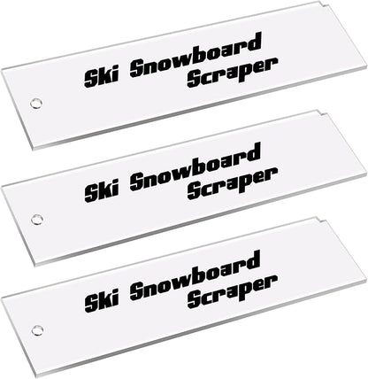 Snowboard Wax Plastic Scraper- Ski Wax Scraper- Ski Snowboard Plastic Scraper for Removing The Extra Cooled Wax (9 x 2.2 Inch)