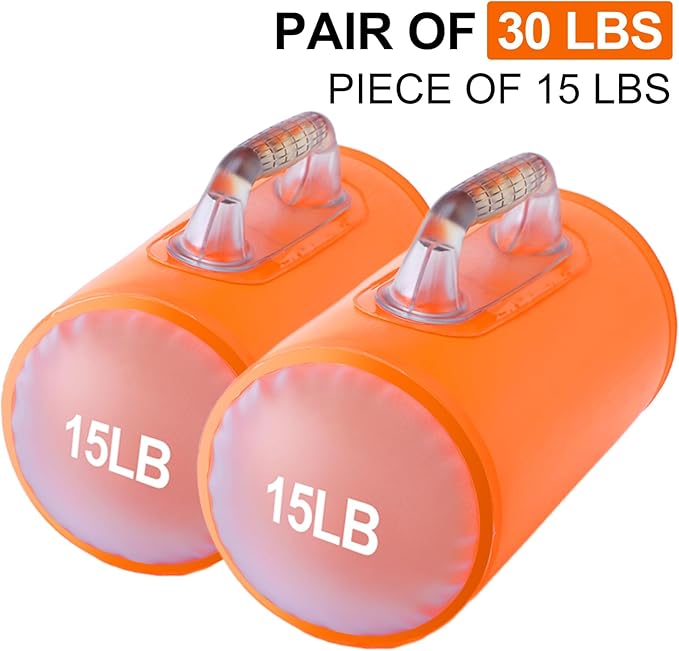 Water Dumbbells, Water Filled Training Dumbbells, Travel Weights Set, Adjustable Weights to 4-30 Lbs/Pair, Portable Gym for Strength Training, Fitness and Shaping