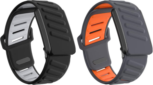 Sport Bicep Bands for Whoop 4.0-2 Pack Adjustable Silicone Breathable Wristbands Replacement Strap Compatible with Whoop 4.0/3.0 Sleep, Wearable Health, Fitness & Activity Tracker