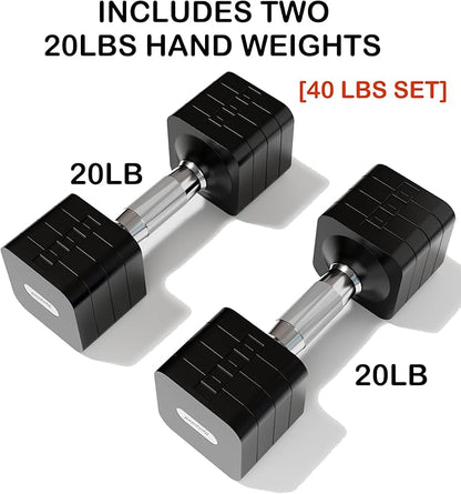 15LB 20LB 40LB 50LB Adjustable Dumbbell Set Free Weights Dumbbells Set for Women Men Hand Weights Sets Adjust Dumbbell Weight Sets for Home Gym Exercise Workout Strength Training Equipments