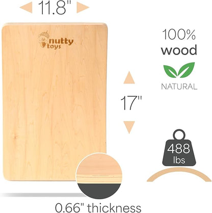 NUTTY TOYS Montessori Wooden Wobble Board for Kids & Adults -100% Natural Wood Balance Board Toddler Balancing Toy Unique Boy & Girl Open Ended Toy Best Christmas Stocking Stuffer Gifts Idea 2025