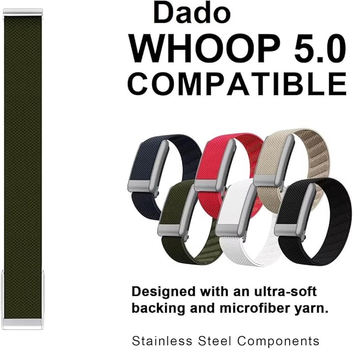 Ultra-soft Nylon Sport Band Compatible with WHOOP 5.0, One, Peak, and Life | Breathable, Durable & Secure Fit Strap | NOT for Gen 4