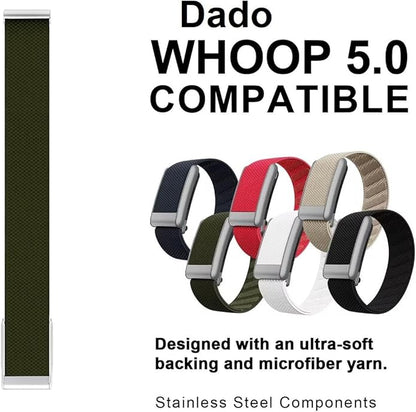 Ultra-soft Nylon Sport Band Compatible with WHOOP 5.0, One, Peak, and Life | Breathable, Durable & Secure Fit Strap | NOT for Gen 4