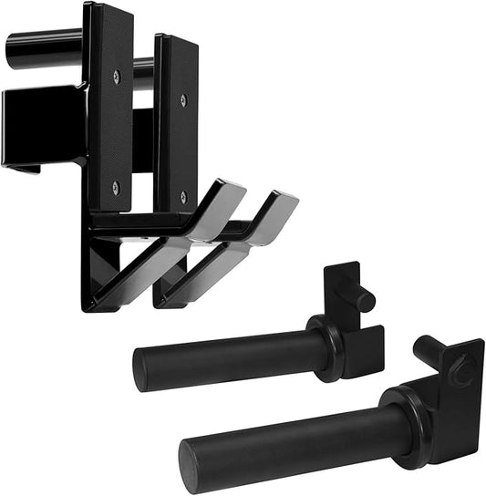 Yes4All Power Rack J-Hooks & Attachments ??Heavy Duty Barbell Holders Compatible with 2x2 & 3x3 Power Racks for Home Gym