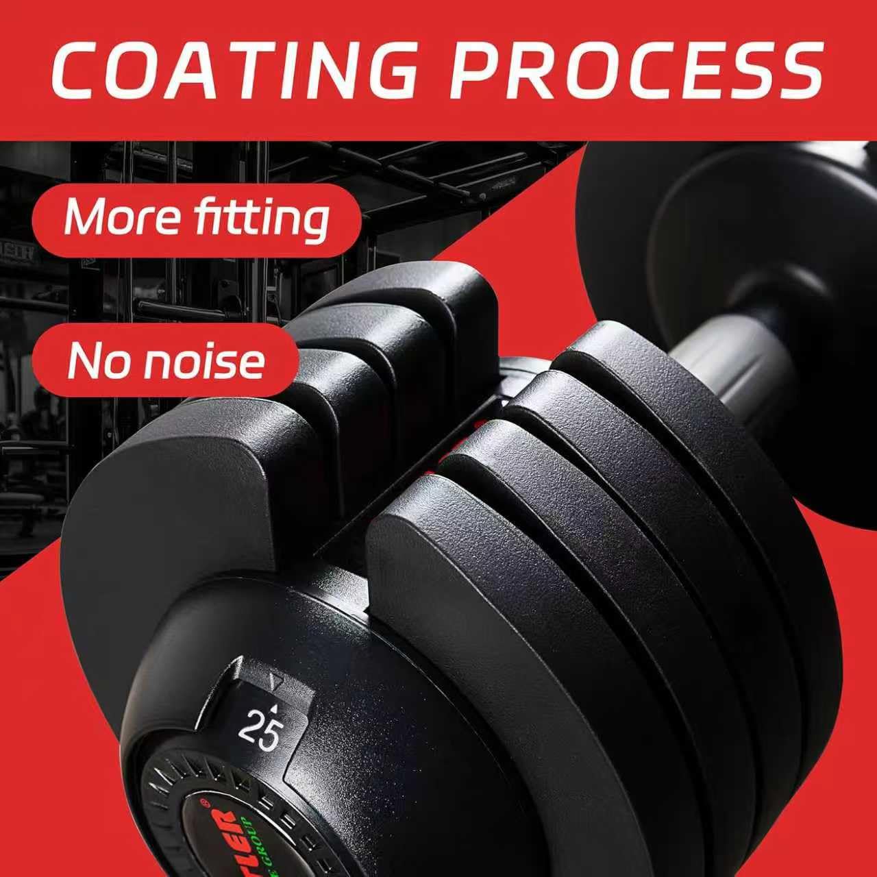 ALTLER Adjustable Dumbbell Set, 25LB Pair with Tray for Workout Strength Training Fitness