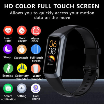Fitness Tracker with 24/7 Heart Rate Blood Oxygen Sleep Monitor,Activity Tracker with 1.1" AMOLED
