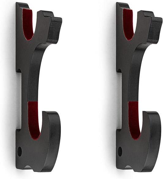 Sword Holder Wall Mount 2-Tier Velvet Padded Hook Katana Holder Adjustable Display Hanger for Samurai Sword Tanto Rapier Light Saber Cosplay Blade Tanjirou Demon Slayer Weapon Rack