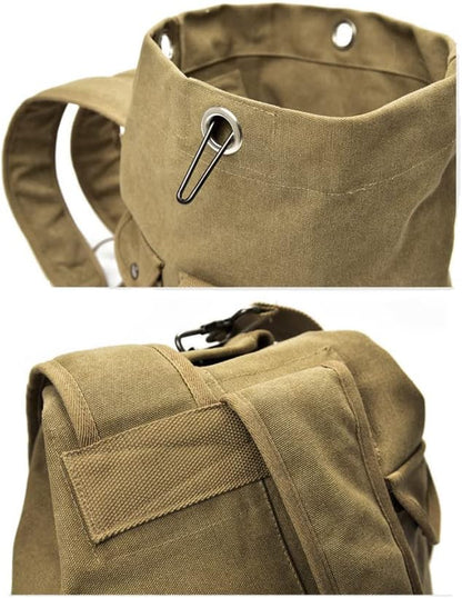 Large Capacity Travel Climbing Bag Tactical Military Duffel Bag Top Load Double Strap Canvas Backpack