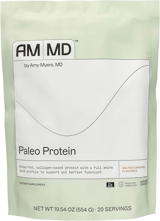 Amy Myers MD Paleo Protein Powder - with Collagen Peptides for Gut Health - Supports Hair, Skin &