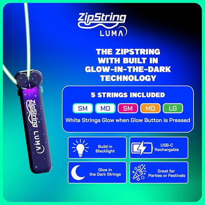 Luma - The Patented Glow-in-The-Dark Toy That Flies a Loop of String, Creates Endless Shapes and Tricks Built-in LED for Glowing Fun. Perfect STEM Gift for Kids & Adults. Wonderment Awaits