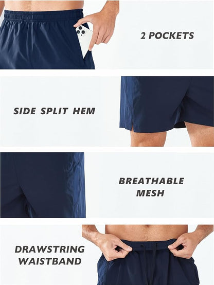 NORTHYARD Men's Running Athletic Shorts 5'' Workout Gym Tennis Short Quick Dry Lightweight Active Sports Basketball