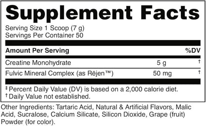 Bucked Up Grape Apple Creatine for Women and Men - Easy to Mix Vegetarian - Flavored Creatine Monohydrate Powder - Made in USA - 5G Per Serving - 50 Servings - 250 Grams Per Container