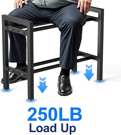 Dumbbell Rack 2-Tier 20 IN Length Adjustable Weight Rack For Home Gym Dumbbells Kettlebell (Rack Only)