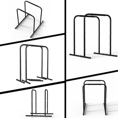 leikefitness Pull Up Dip Station Strength Training Dip Stands Station Tricep Dips Push-Ups For Home Gym