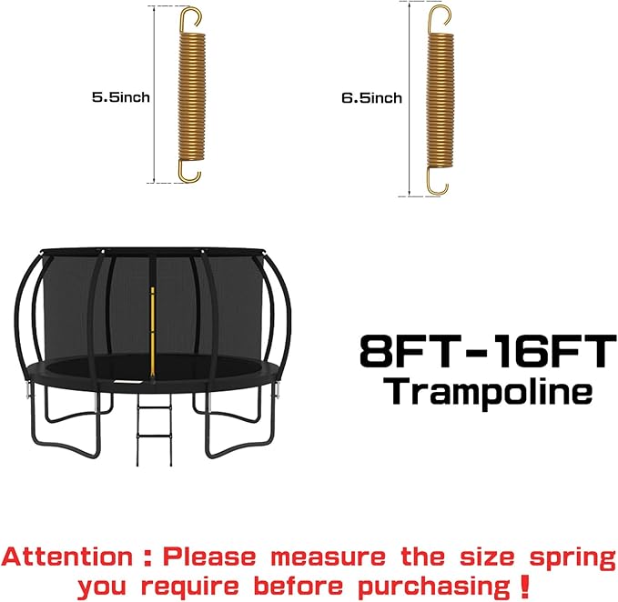 20pcs Trampoline Springs 5.5/6.5 Inch Heavy Duty Galvanized Steel High Tensile Replacement Kit with T-Hook,Trampoline Accessories