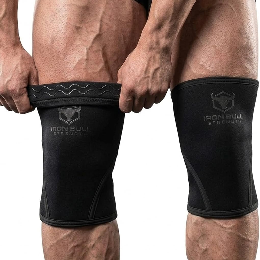 7mm Knee Sleeves for Squats & Weightlifting - Large, Charcoal, Men & Women