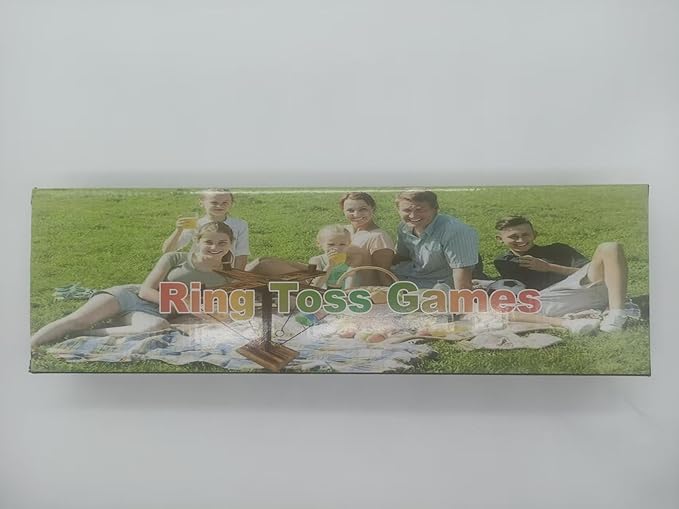 Hook Toss Game, Ring Toss Game, Handmade Wooden Ladder, Throwing Hook and Ring Battle Game for Family