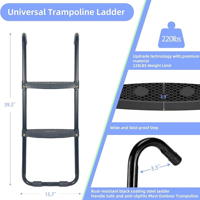 Trampoline Ladder Slide Kit, Trampoline Accessories Includes Slide and Ladder for Children to Climb and Slip Down