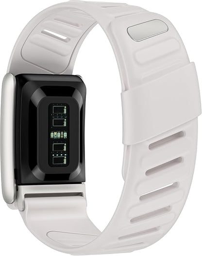 VeveXiao Rugged Comfort Silicone Wristband Compatible with WHOOP 5 | Whoop MG Band, Durable Soft Silicone Sports Loop Replacement Bands for Men Women with Metal Frame Connector