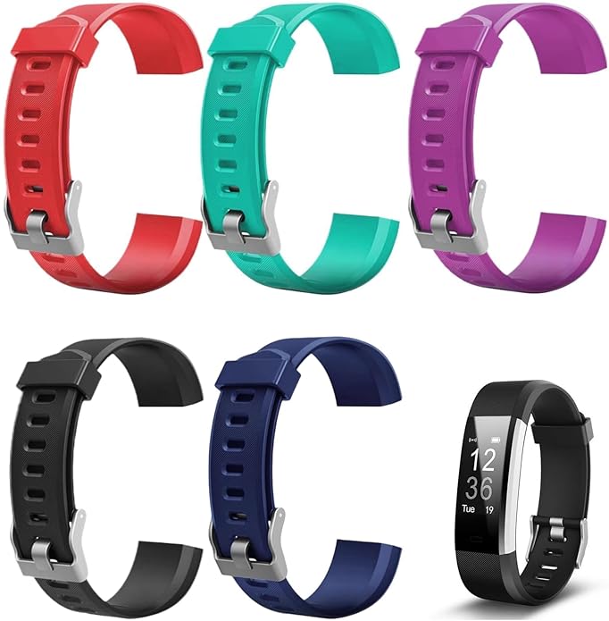 Watch Bands Replacement for ID115plus HR, Very Fit Pro Activity Fitness Tracker Wrist Bands Set, Multicolor Veryfitpro Smart Watch Strap Replacements
